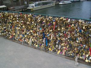 Pont de l'Archevêché where my friends and I added our padlock to the collection as a sign of our friendship